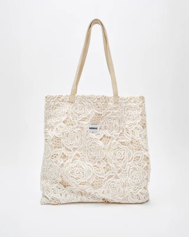Shopper Lace Warm Grey sold by Nunoo Bags