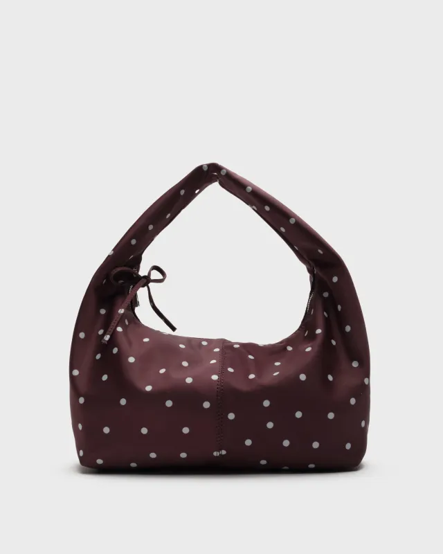 Agnes Recycled Nylon Chocolate Dots sold by Nunoo Bags
