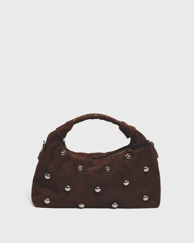Dandy Rivet Suede Chocolate sold by Nunoo Bags