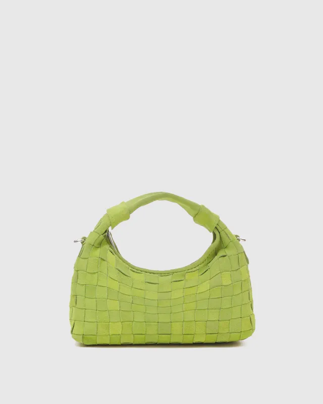 Mini Dandy Braided Suede Lime sold by Nunoo Bags