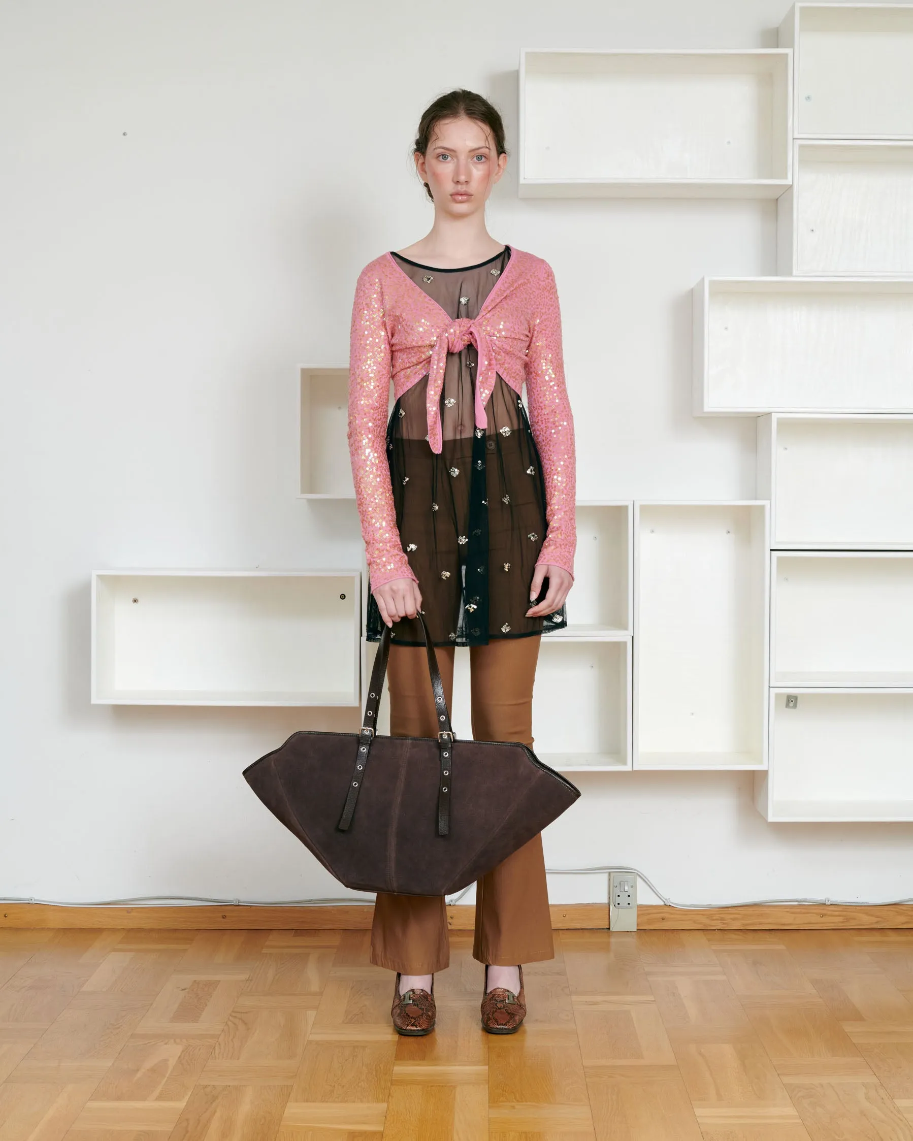 Nora Suede Chocolate sold by Nunoo Bags product image thumbnail 2