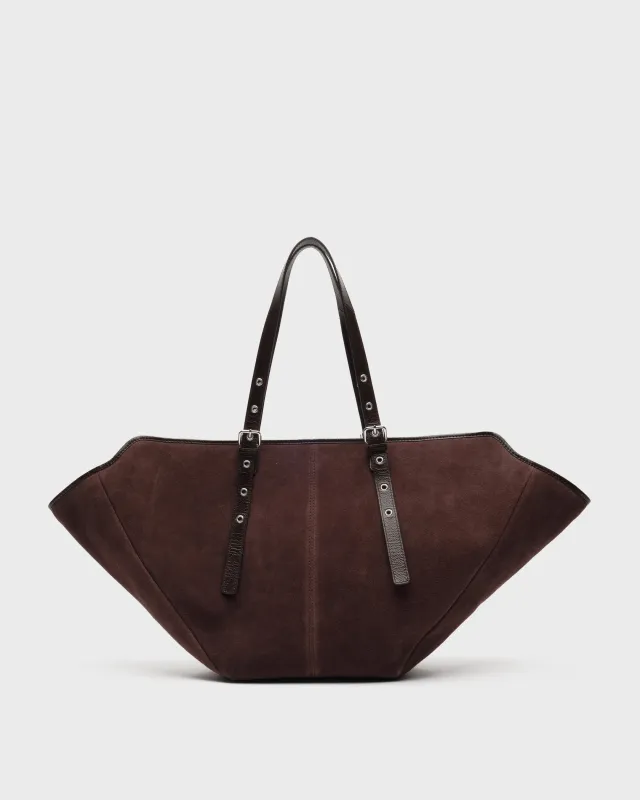 Nora Suede Chocolate sold by Nunoo Bags