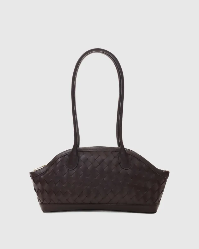 Ayo Braided Florence Chocolate w. Gold sold by Nunoo Bags
