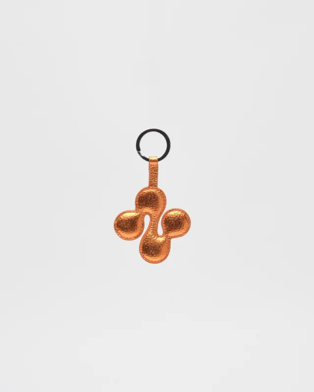 Small Logo Keyring Metallic Orange made by Nunoo Bags