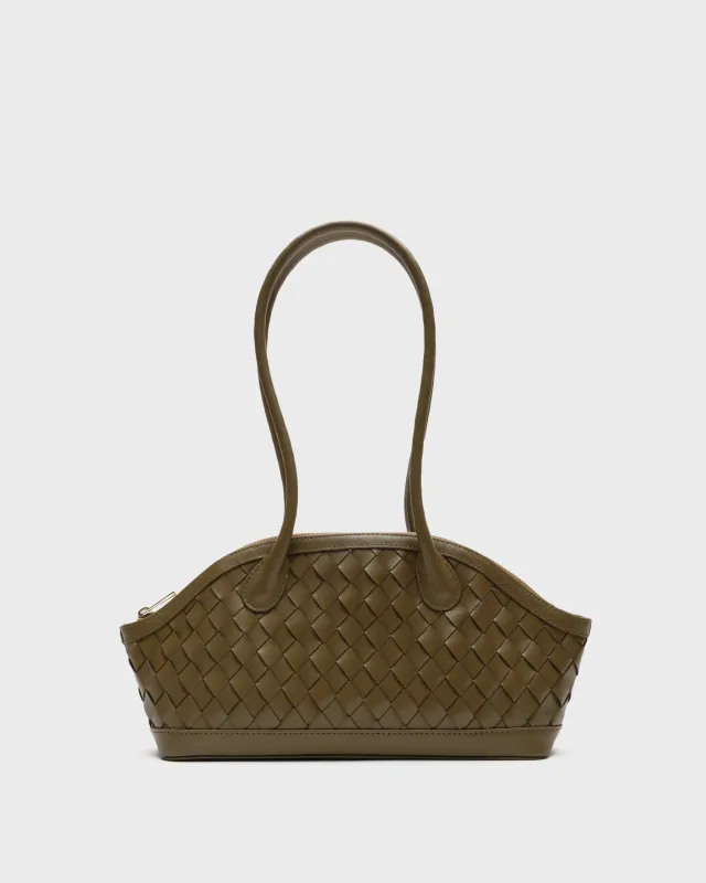 Ayo Braided Florence Dusty Olive w. Gold sold by Nunoo Bags