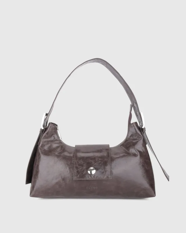 Large Dandy Buckle Megah Dark Brown made by Nunoo Bags