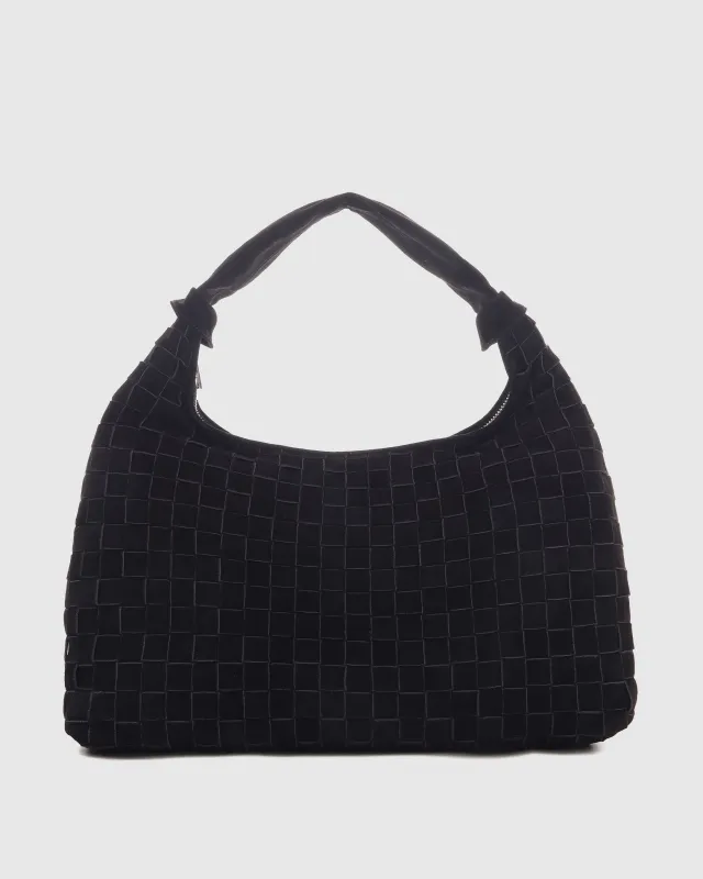Maxi Dandy Braided Suede Black made by Nunoo Bags