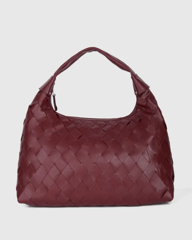 Maxi Dandy Braided Bias Mountain Bordeaux made by Nunoo Bags