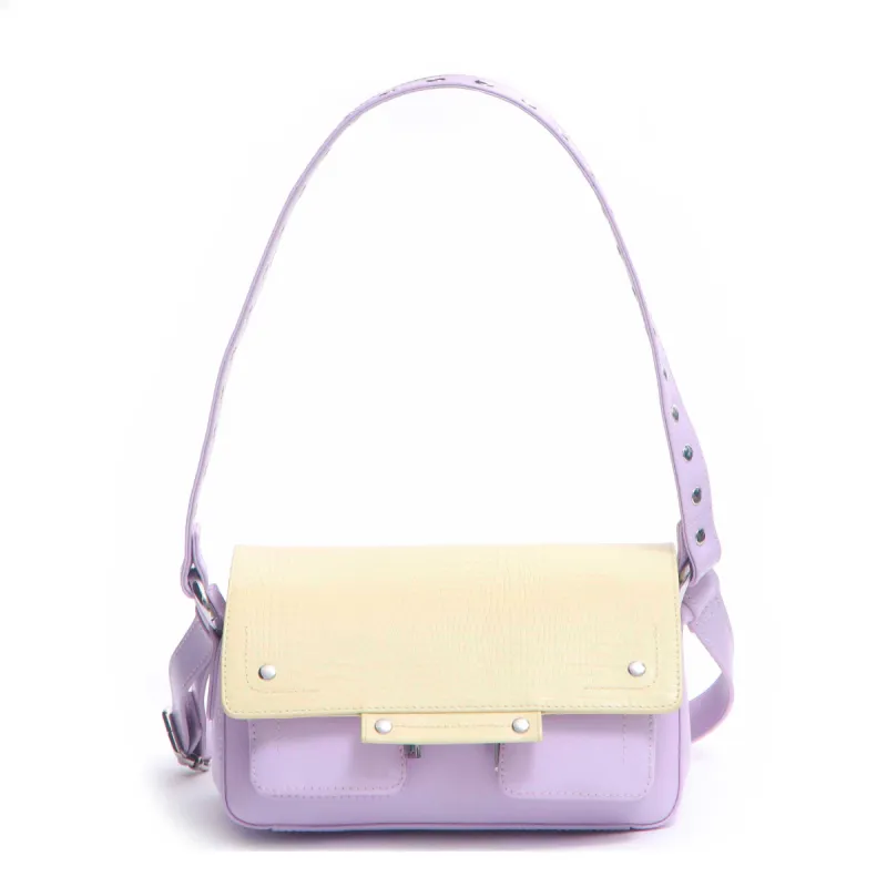 Loulou Florence Lavendel/Yellow sold by Nunoo Bags
