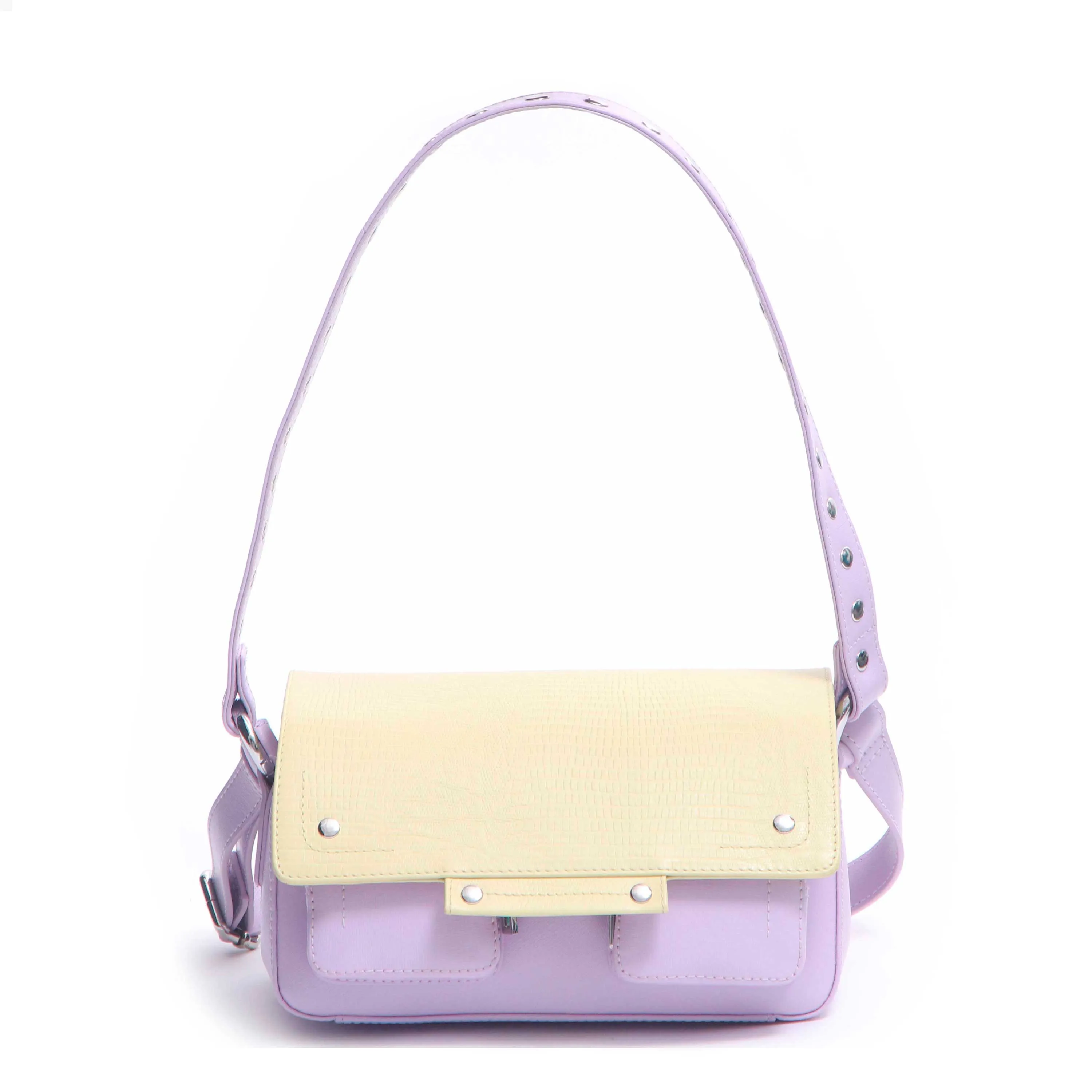 Loulou Florence Lavendel/Yellow sold by Nunoo Bags