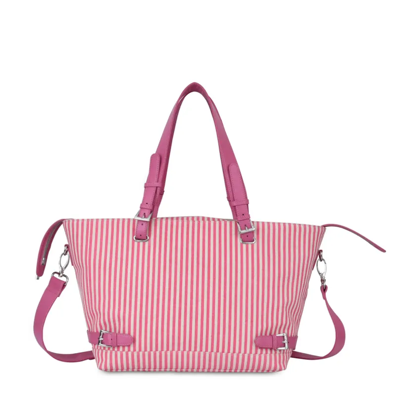 Kiki recycled canvas striped sold by Nunoo Bags