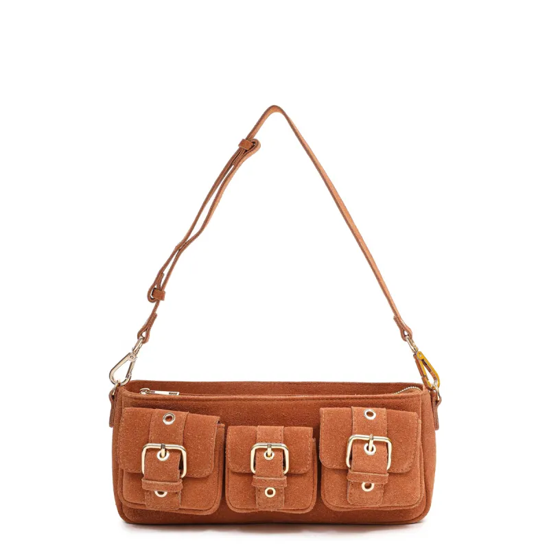 Penny Suede Toffee w. Gold sold by Nunoo Bags