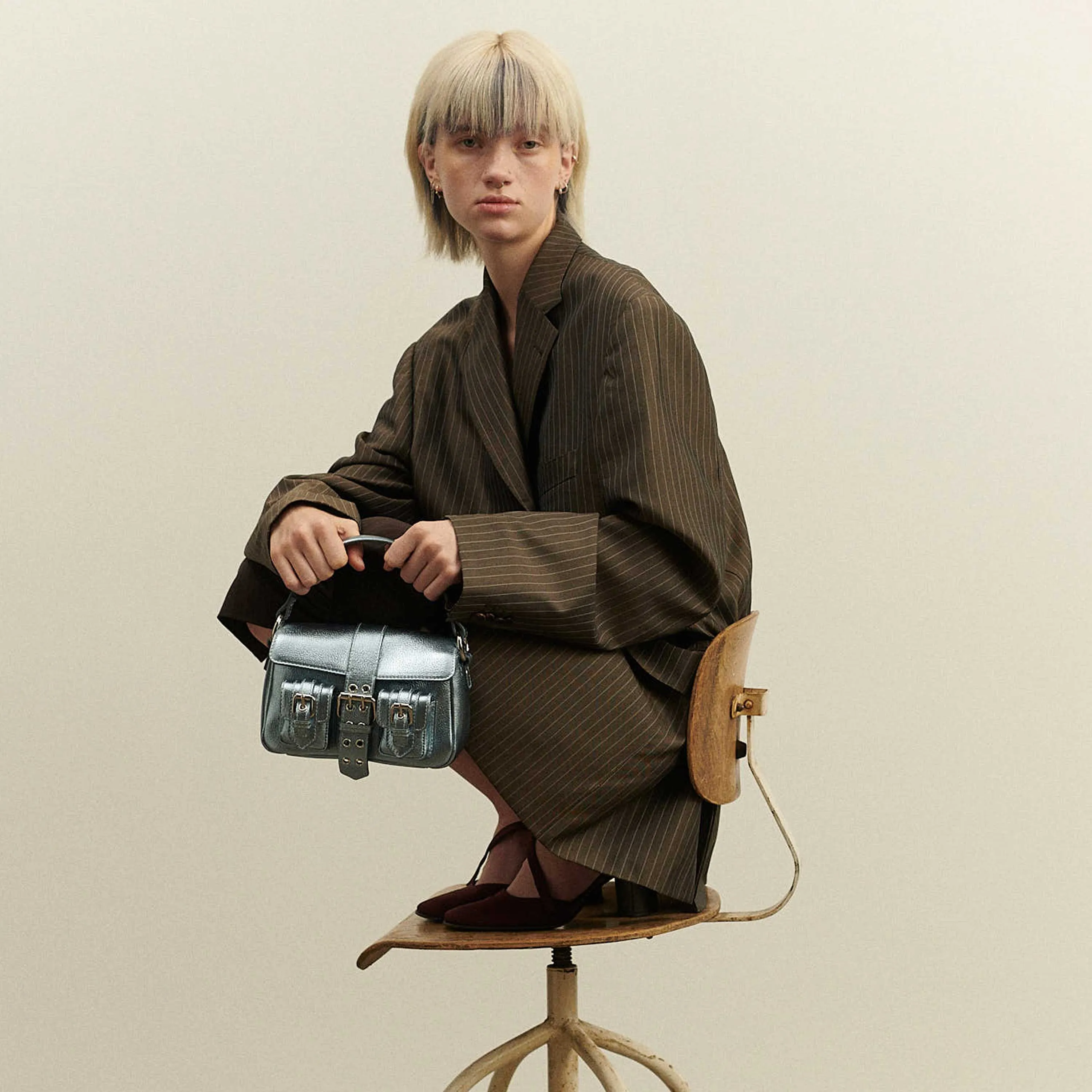 Small Honey Buckle Metallic Light Blue sold by Nunoo Bags product image thumbnail 2