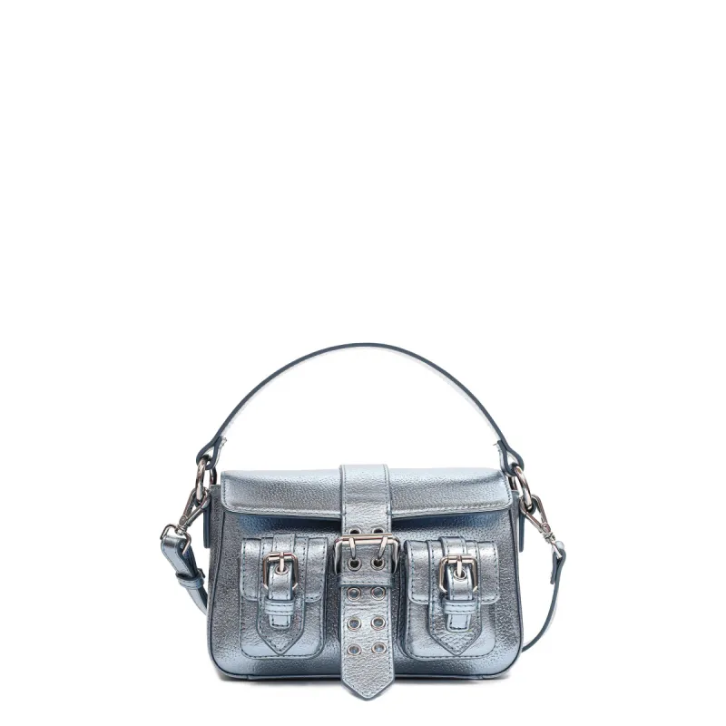 Small Honey Buckle Metallic Light Blue sold by Nunoo Bags