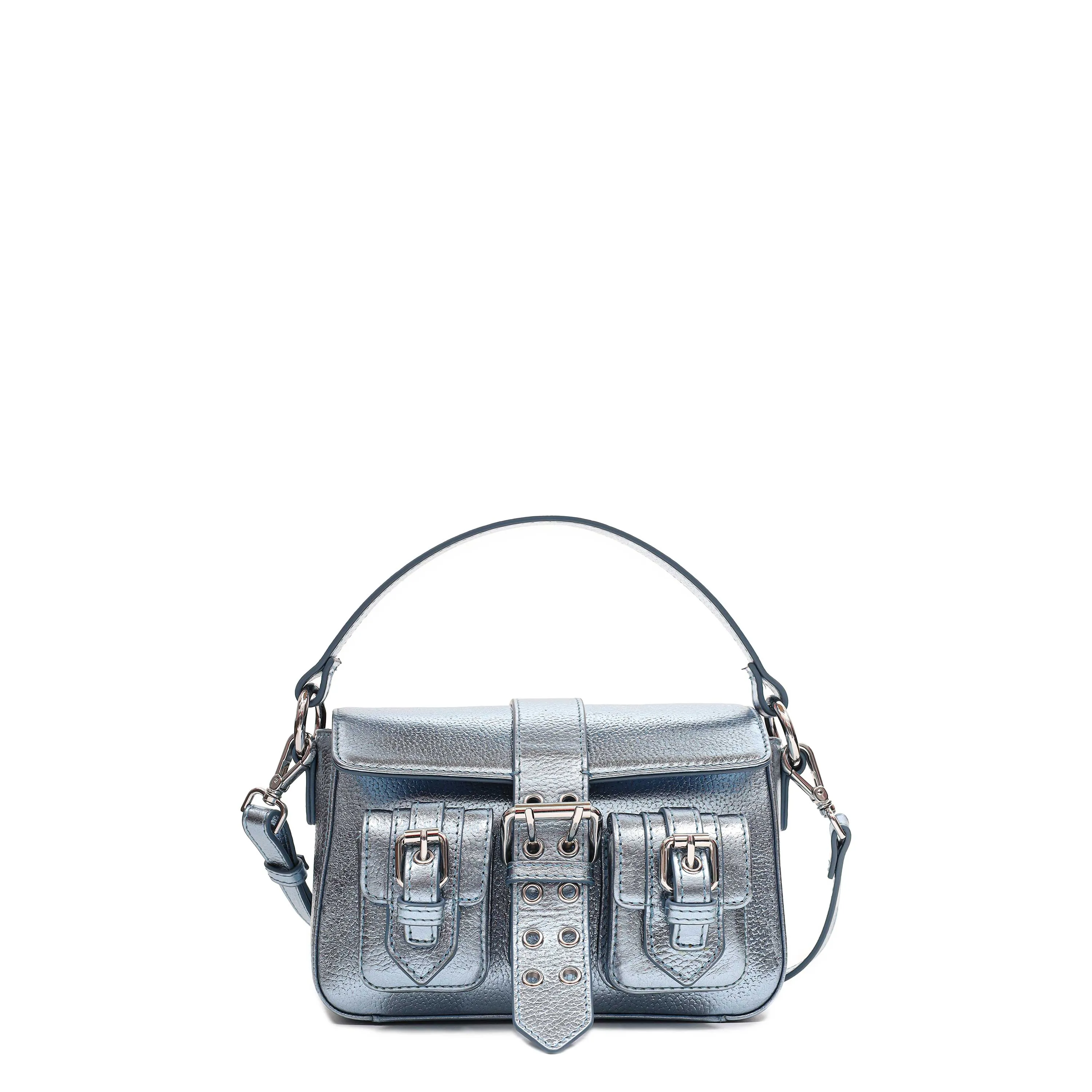 Small Honey Buckle Metallic Light Blue sold by Nunoo Bags