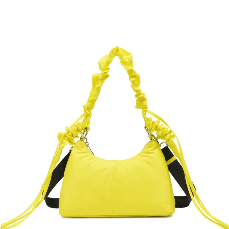 Dandy wrinkle recycled nylon yellow sold by Nunoo Bags
