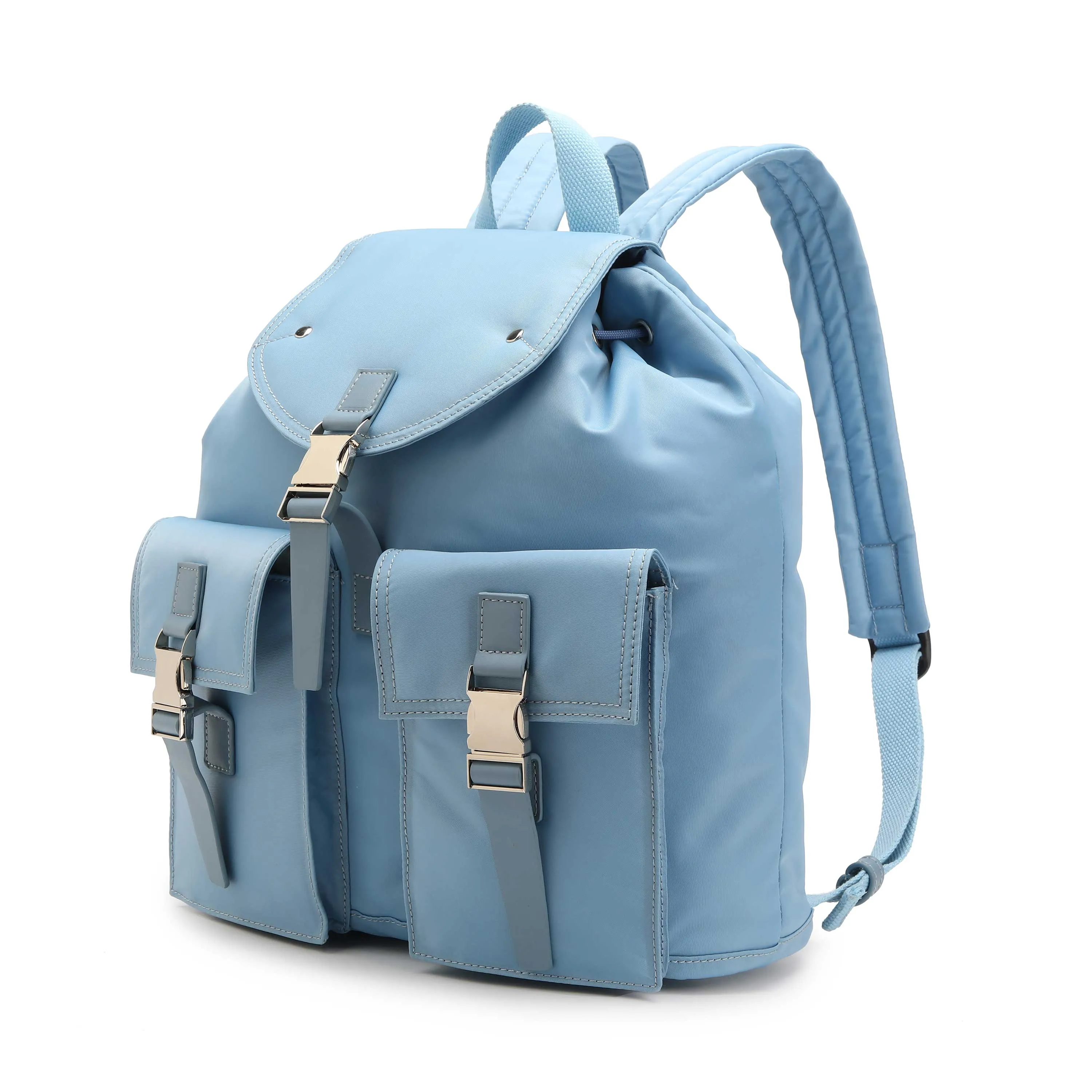 backpack recycled nylon light blue sold by Nunoo Bags product image thumbnail 2