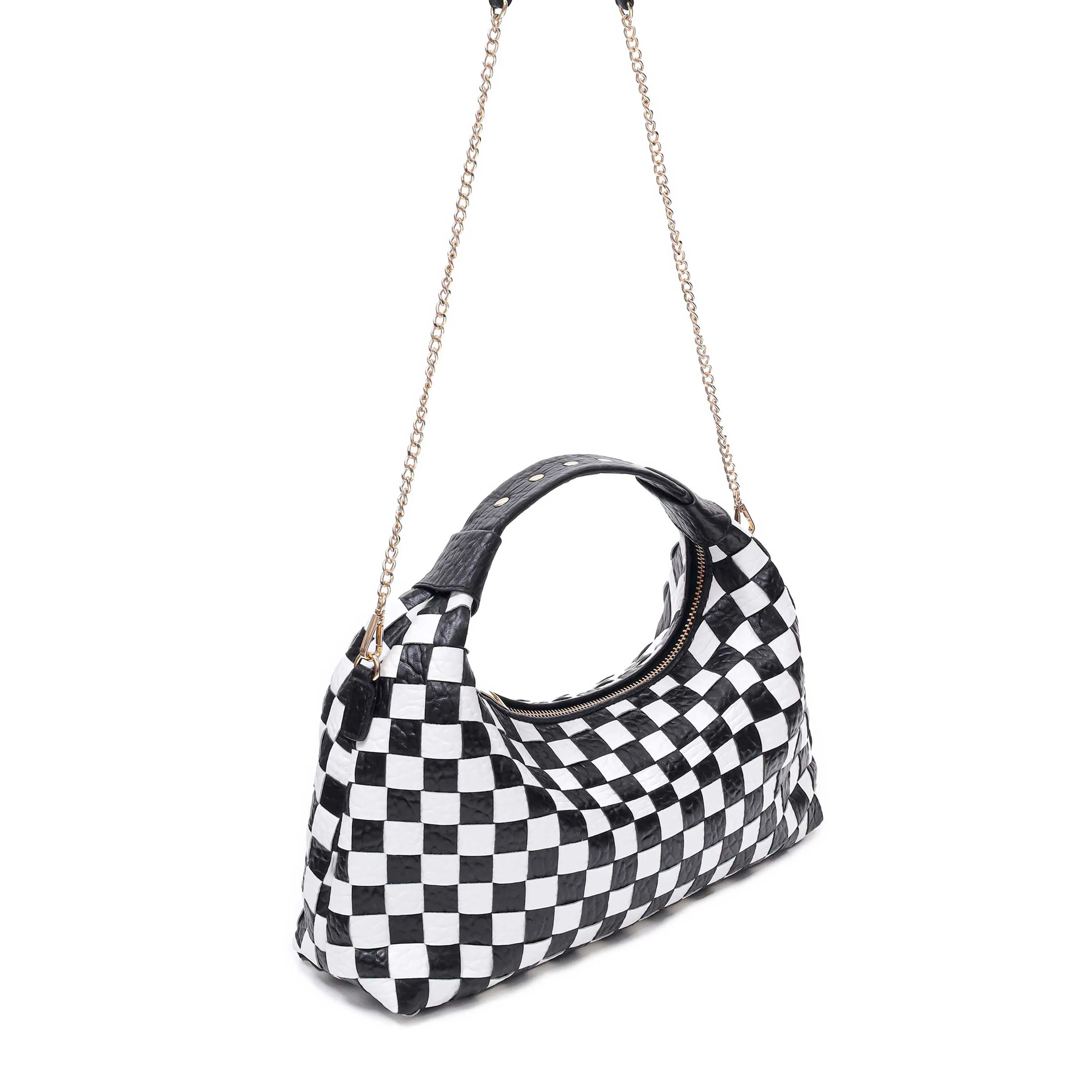 Dandy Large Braided New Zealand Black/White w. Gold sold by Nunoo Bags product image thumbnail 3