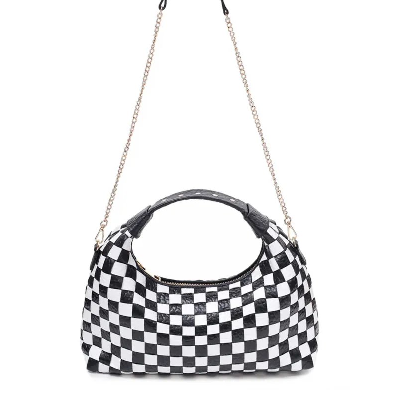 Dandy Large Braided New Zealand Black/White w. Gold sold by Nunoo Bags