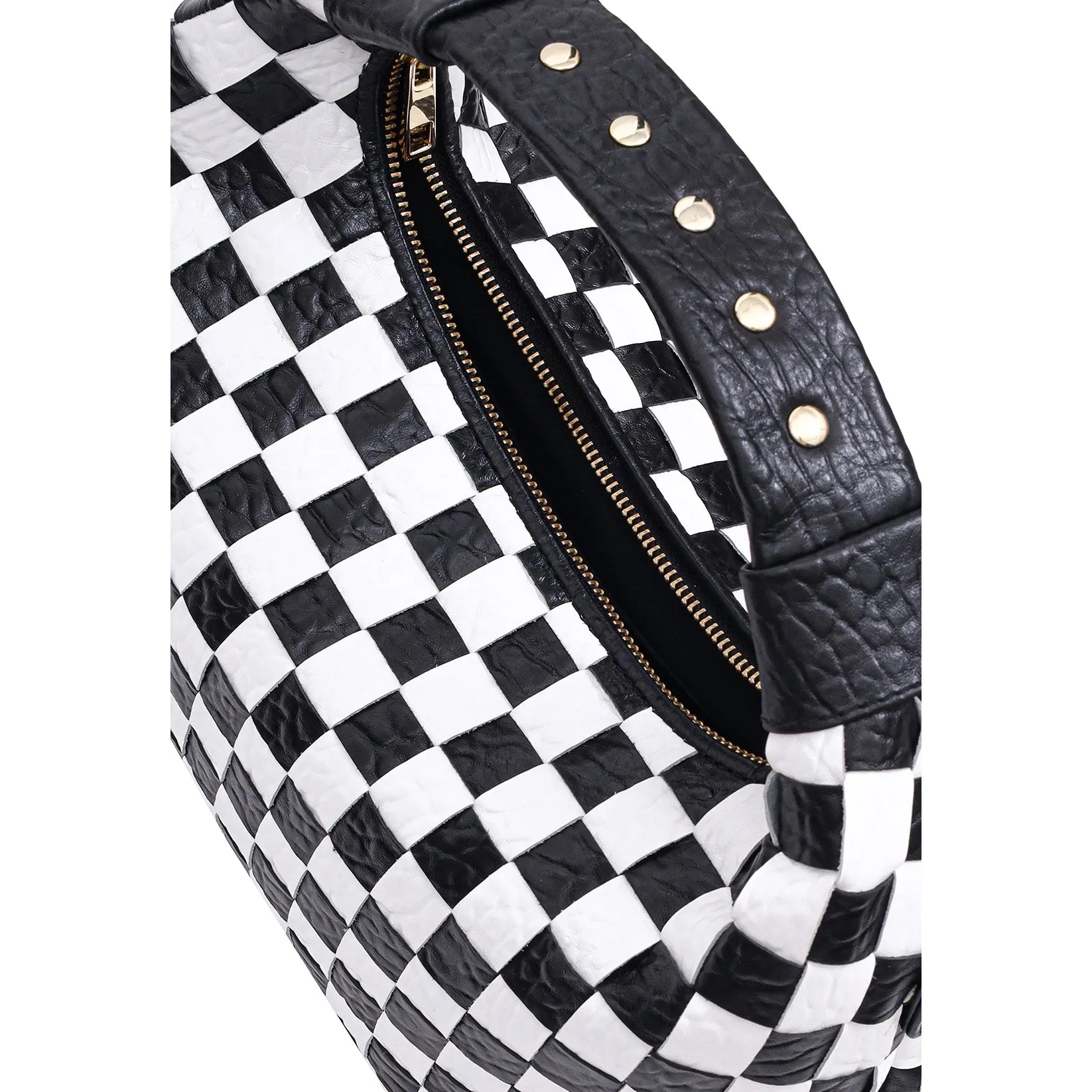 Dandy Large Braided New Zealand Black/White w. Gold sold by Nunoo Bags product image thumbnail 4