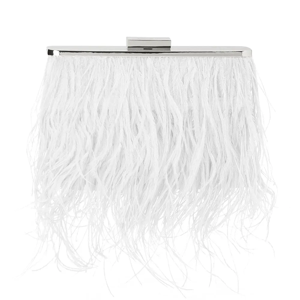 ESTELLE Feather Clutch sold by Olga Berg