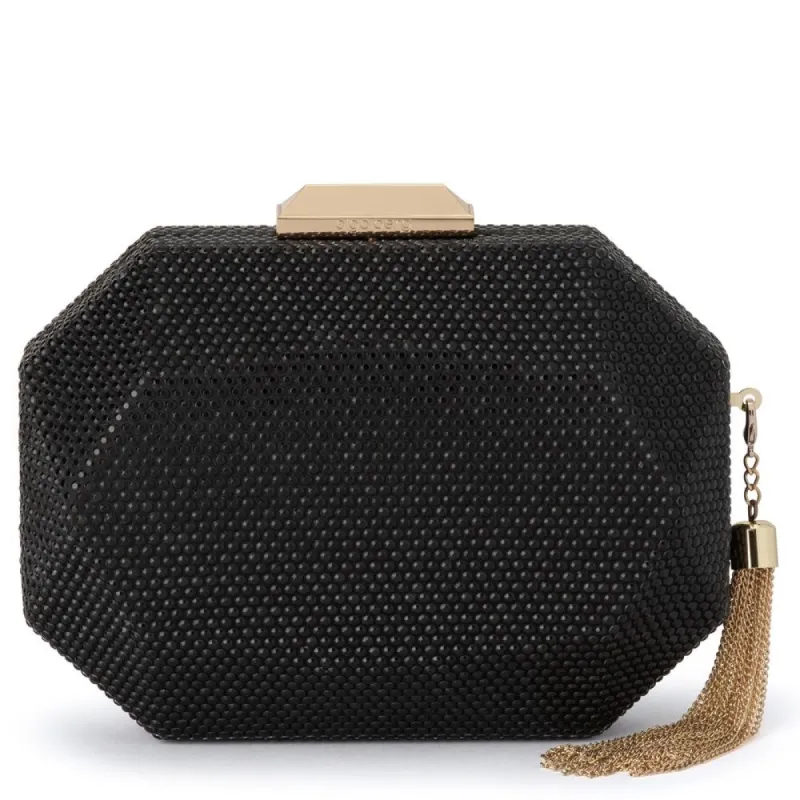 TILLY Black Evening Clutch with Tassel sold by Olga Berg