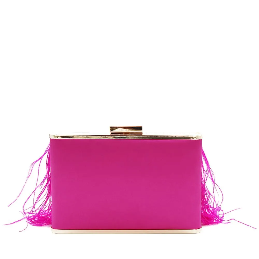 ESTELLE Fuchsia Feather Clutch sold by Olga Berg product image thumbnail 4