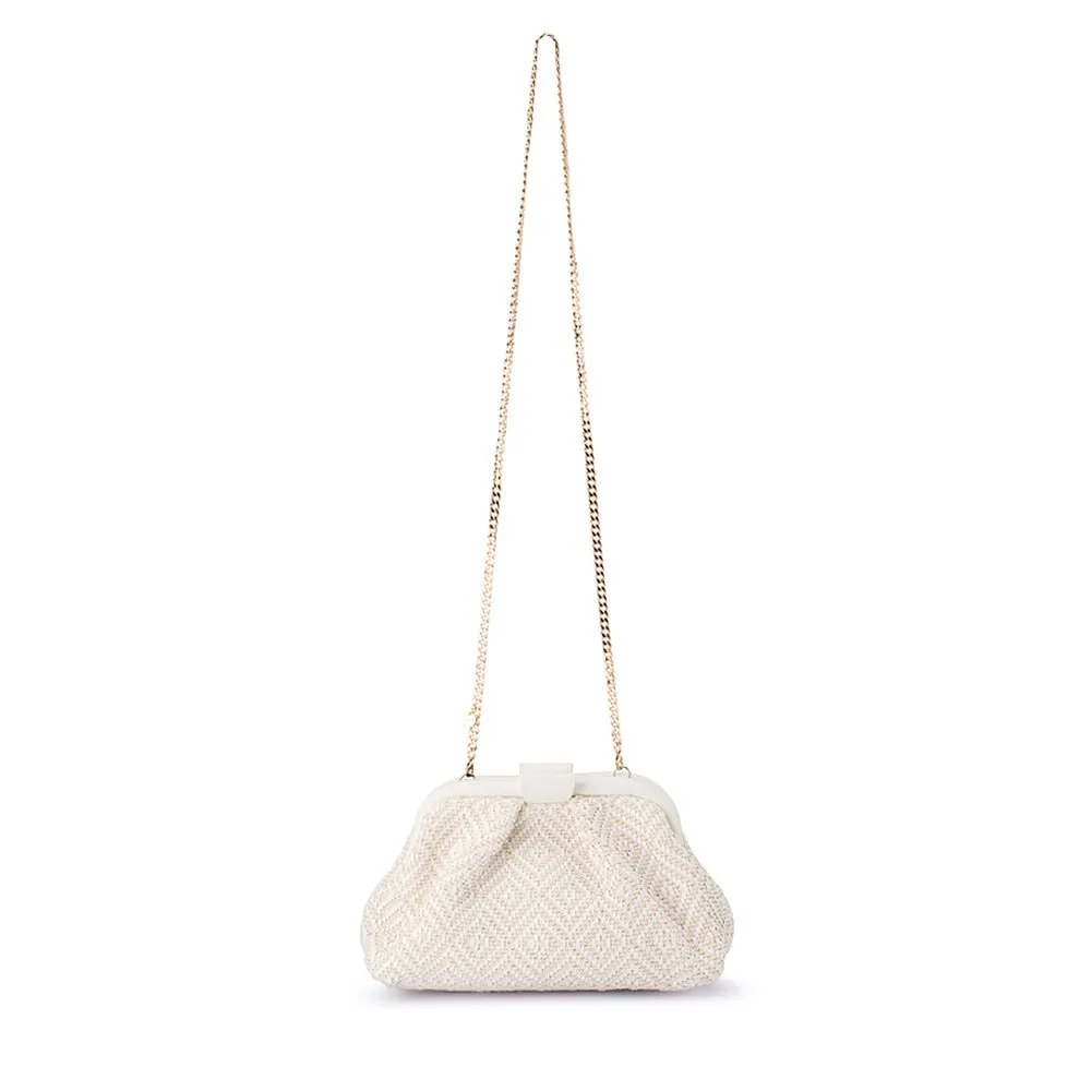 MINKI Gathered Woven Clutch sold by Olga Berg product image thumbnail 4