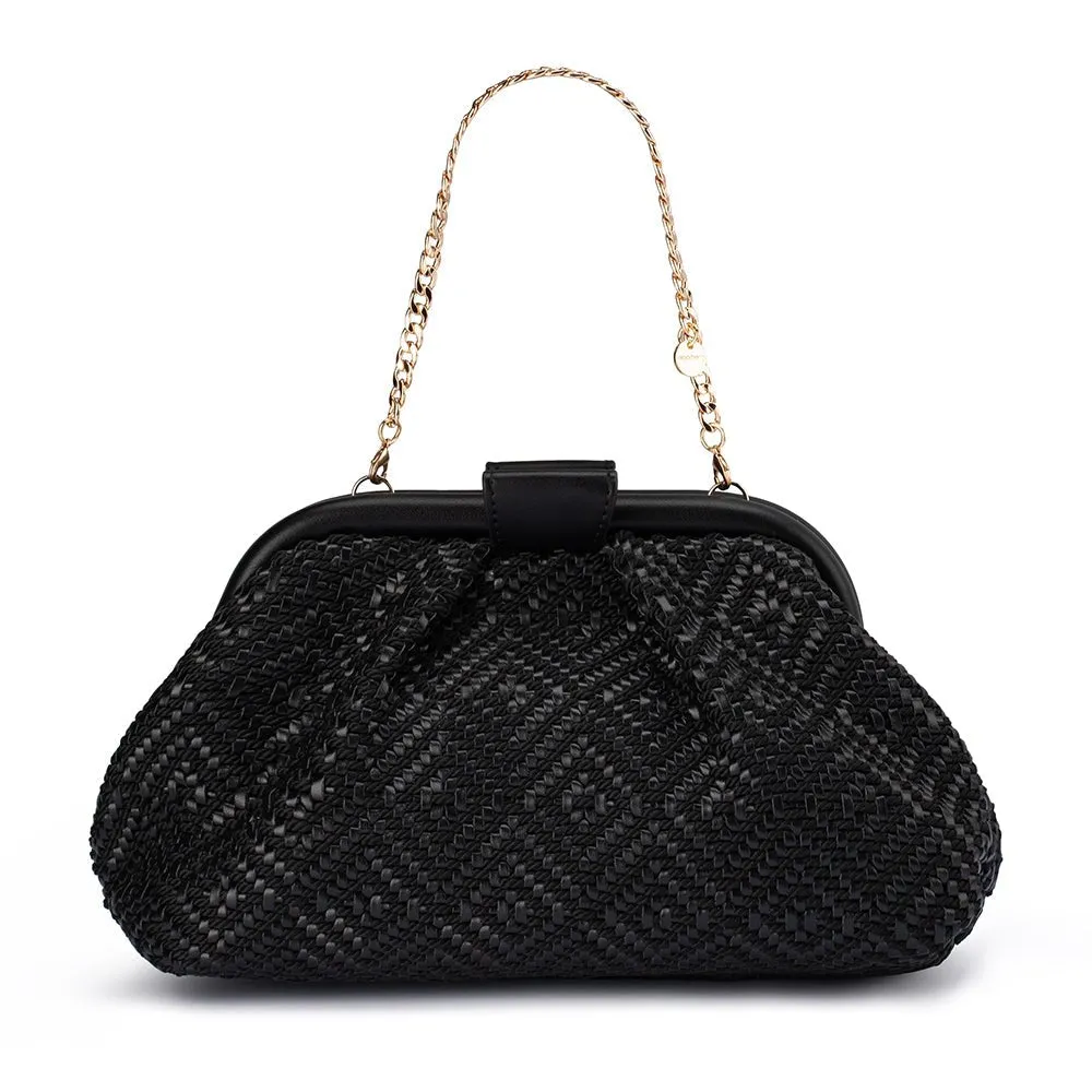 MINKI Gathered Woven Clutch sold by Olga Berg product image thumbnail 5