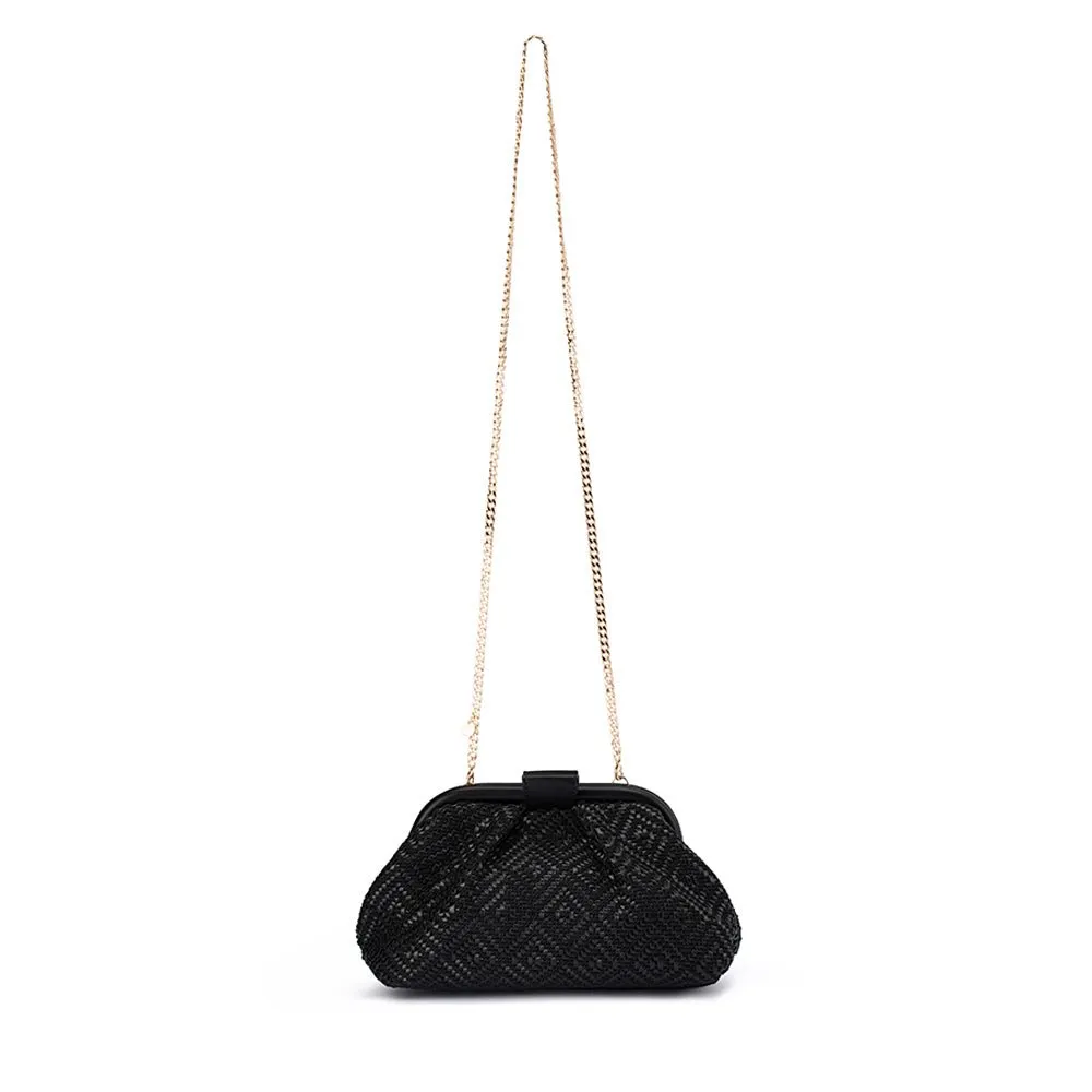 MINKI Gathered Woven Clutch sold by Olga Berg product image thumbnail 2