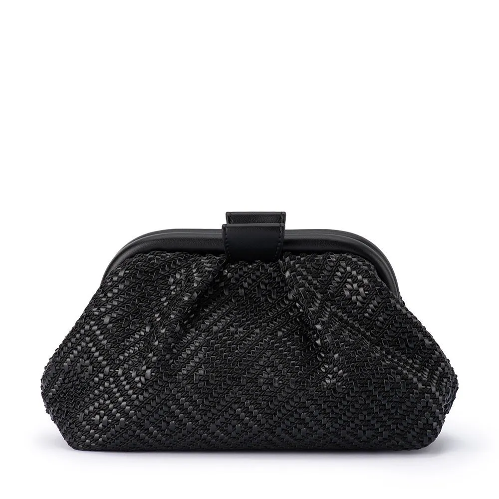 MINKI Gathered Woven Clutch sold by Olga Berg