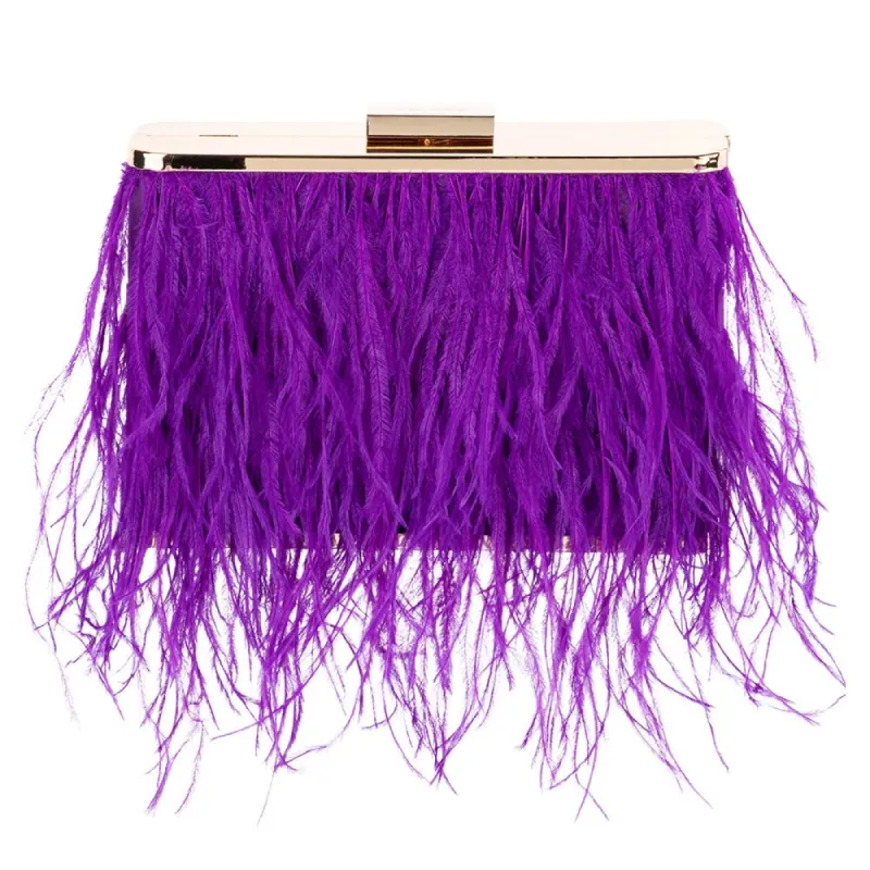 ESTELLE Feather Clutch sold by Olga Berg