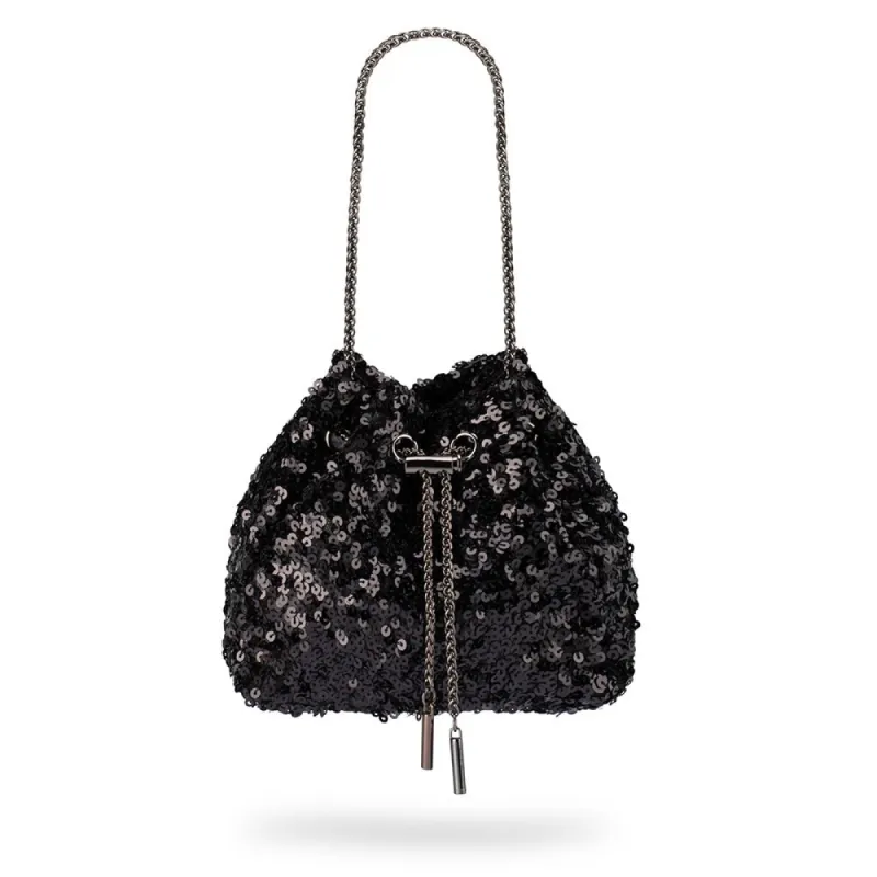 ILANA Sequin Drawstring Bag sold by Olga Berg