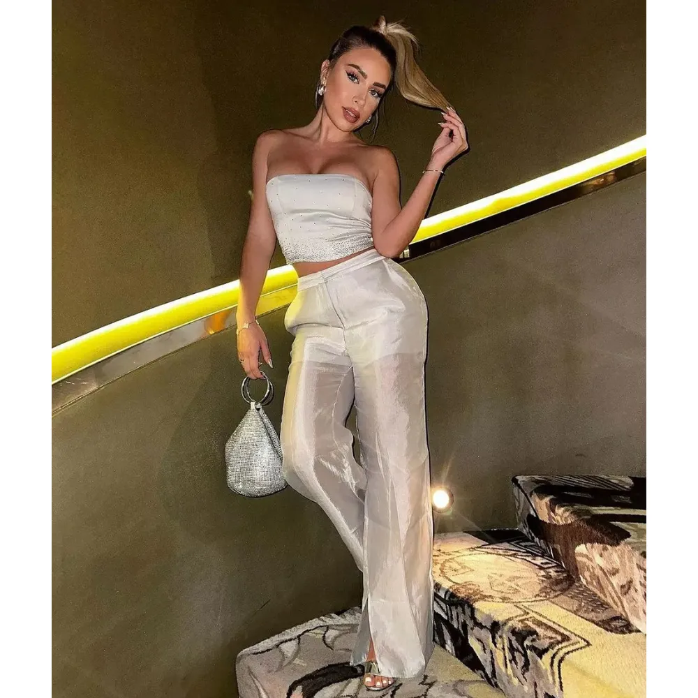 ELLIE Crystal Mesh Handle Bag sold by Olga Berg product image thumbnail 2