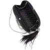 JENNA Feather Tassel Clutch sold by Olga Berg