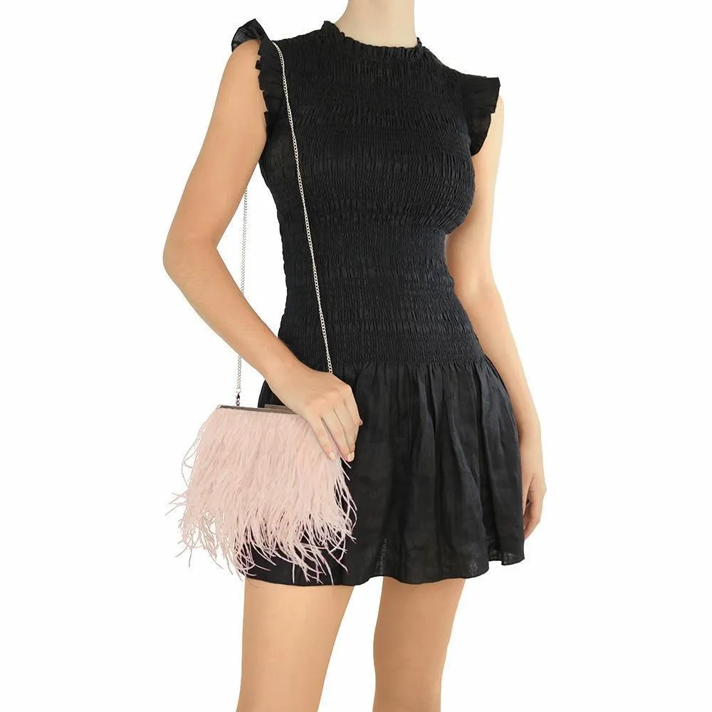 ESTELLE Pink Feather Clutch sold by Olga Berg product image thumbnail 2