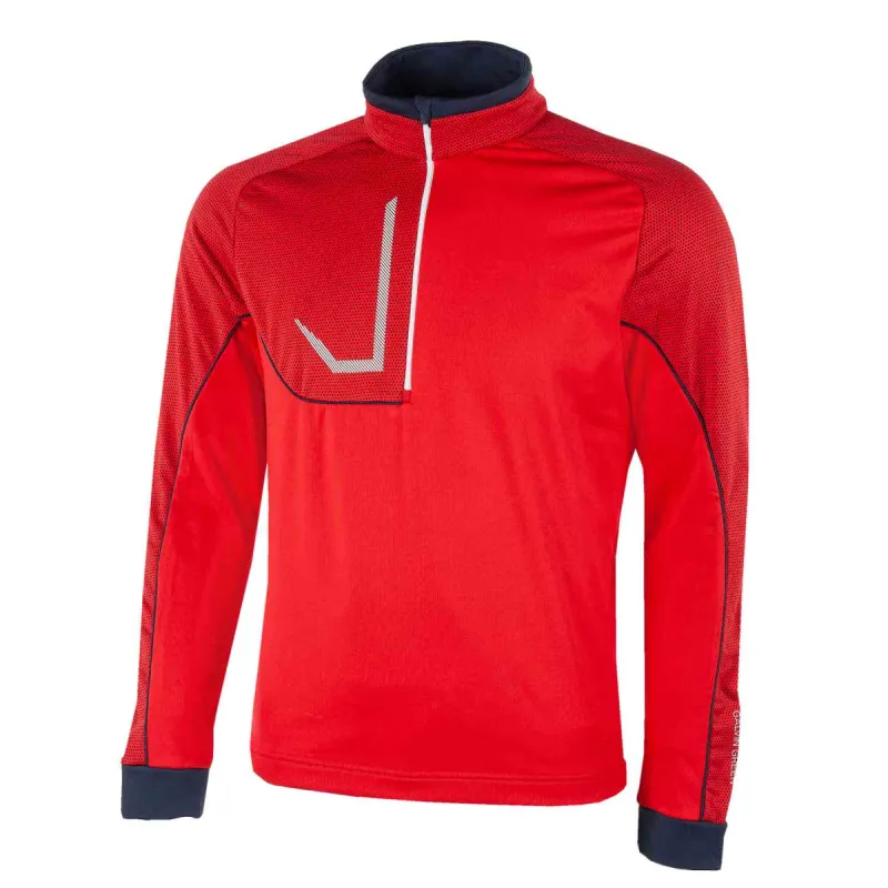 Galvin Green Daxton Insula Golf Pullover - Red/Navy/White sold by Original Green