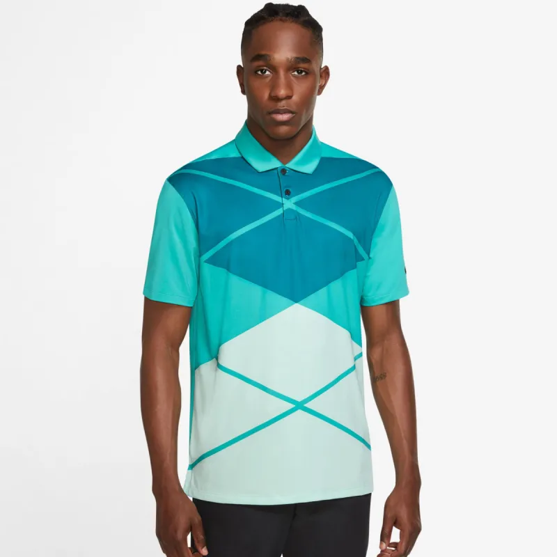 Nike Dri-Fit Vapor Argyle Print Polo - Washed Teal sold by Original Green