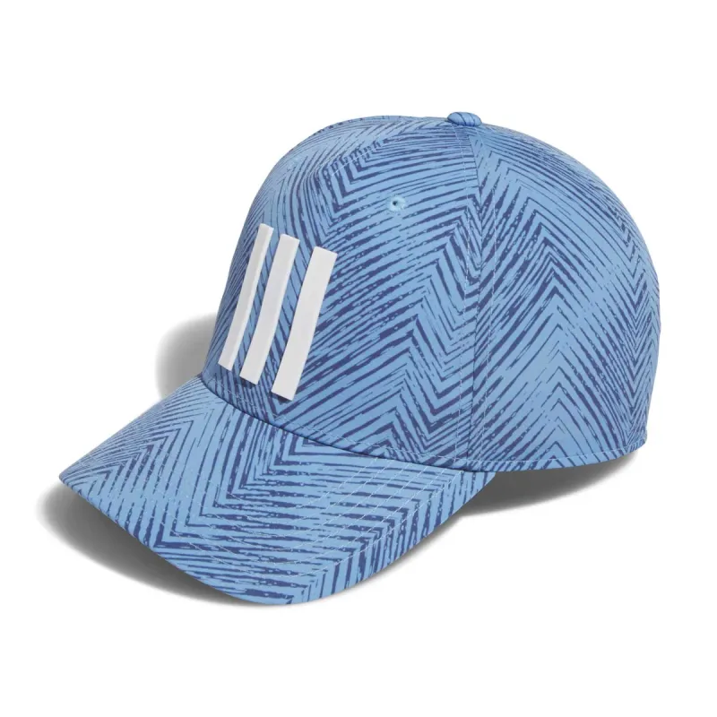 adidas Tour 3-Stripes Print Snapback Cap - Semi Burst Blue made by Adidas