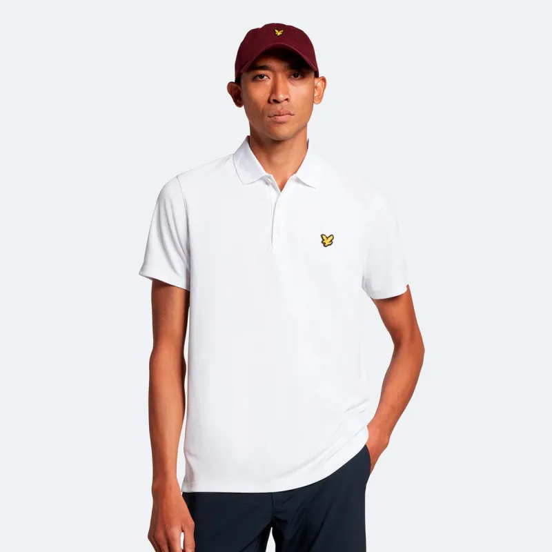 Lyle & Scott Golf Tech Polo Shirt - White sold by Original Green