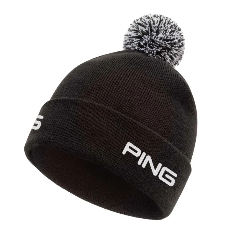Ping Cresting Knit Bobble Golf Hat - Black sold by Original Green