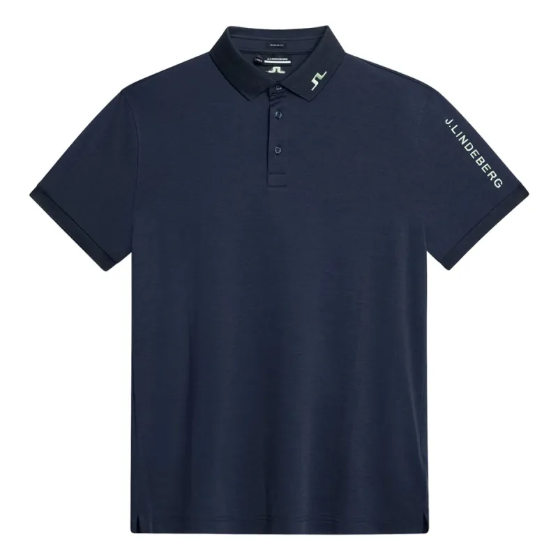 J.Lindeberg Golf Tour Tech Polo Shirt - Navy Melange made by J. Lindeberg
