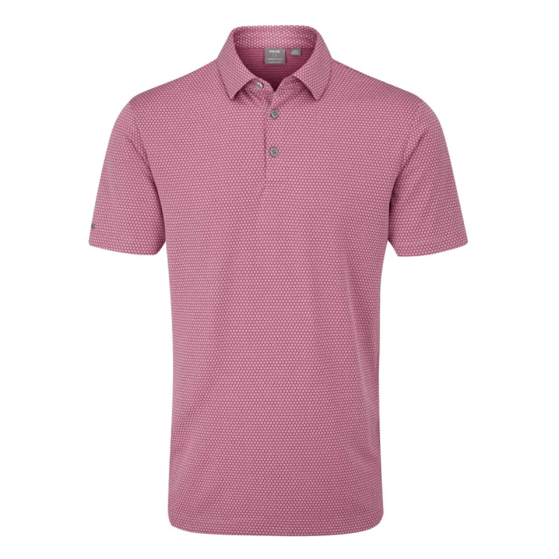 Ping Halcyon Honeycomb Polo Shirt - Wild Rose Multi sold by Original Green