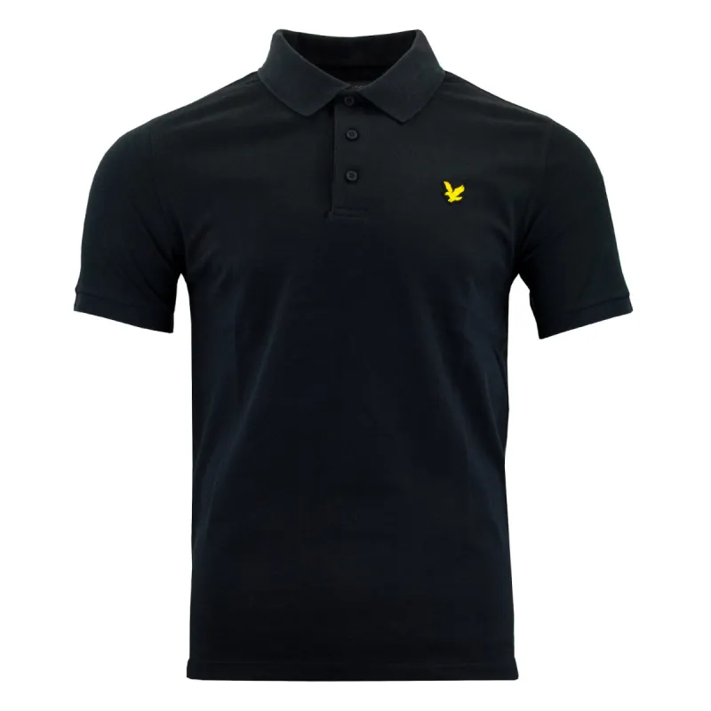 Lyle & Scott Sleeve Logo Polo - True Black sold by Original Green