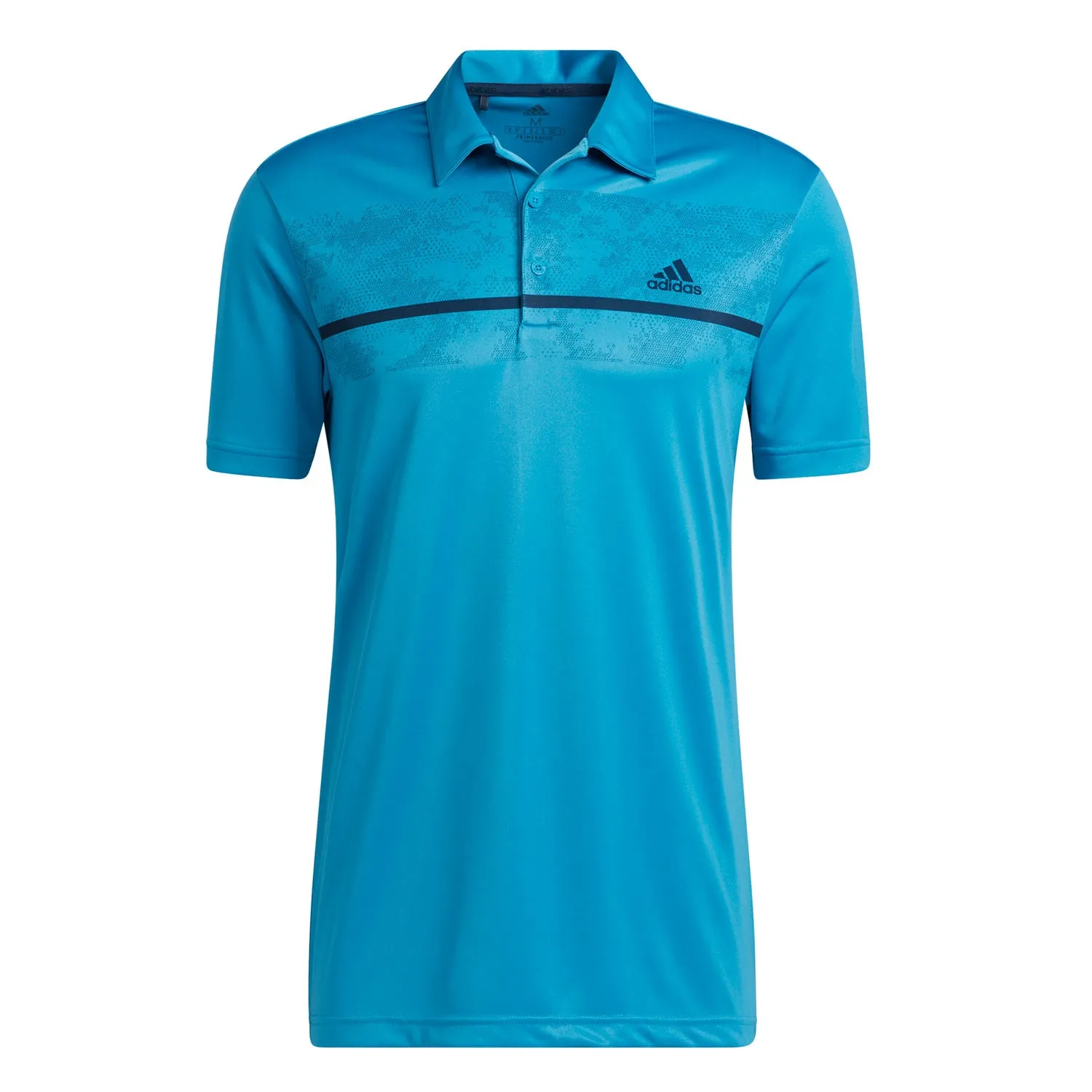 adidas Golf Chest Print Polo Shirt - Sonic Aqua sold by Original Green