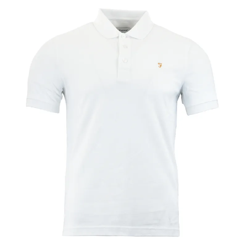 Farah Blanes Slim Fit Organic Polo Shirt - White sold by Original Green
