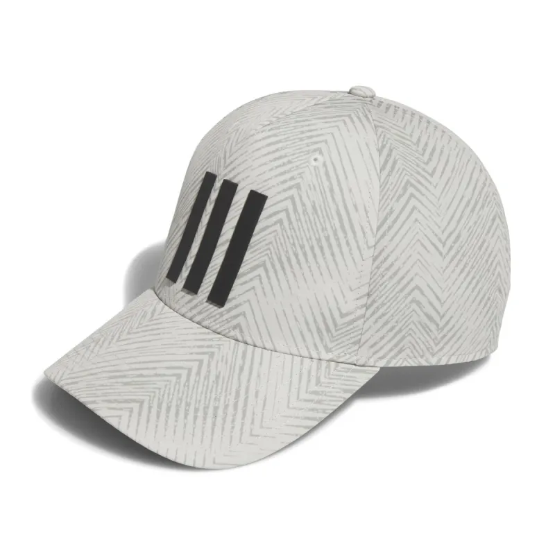 adidas Tour 3-Stripes Print Snapback Cap - Silver Pebble made by Original Green