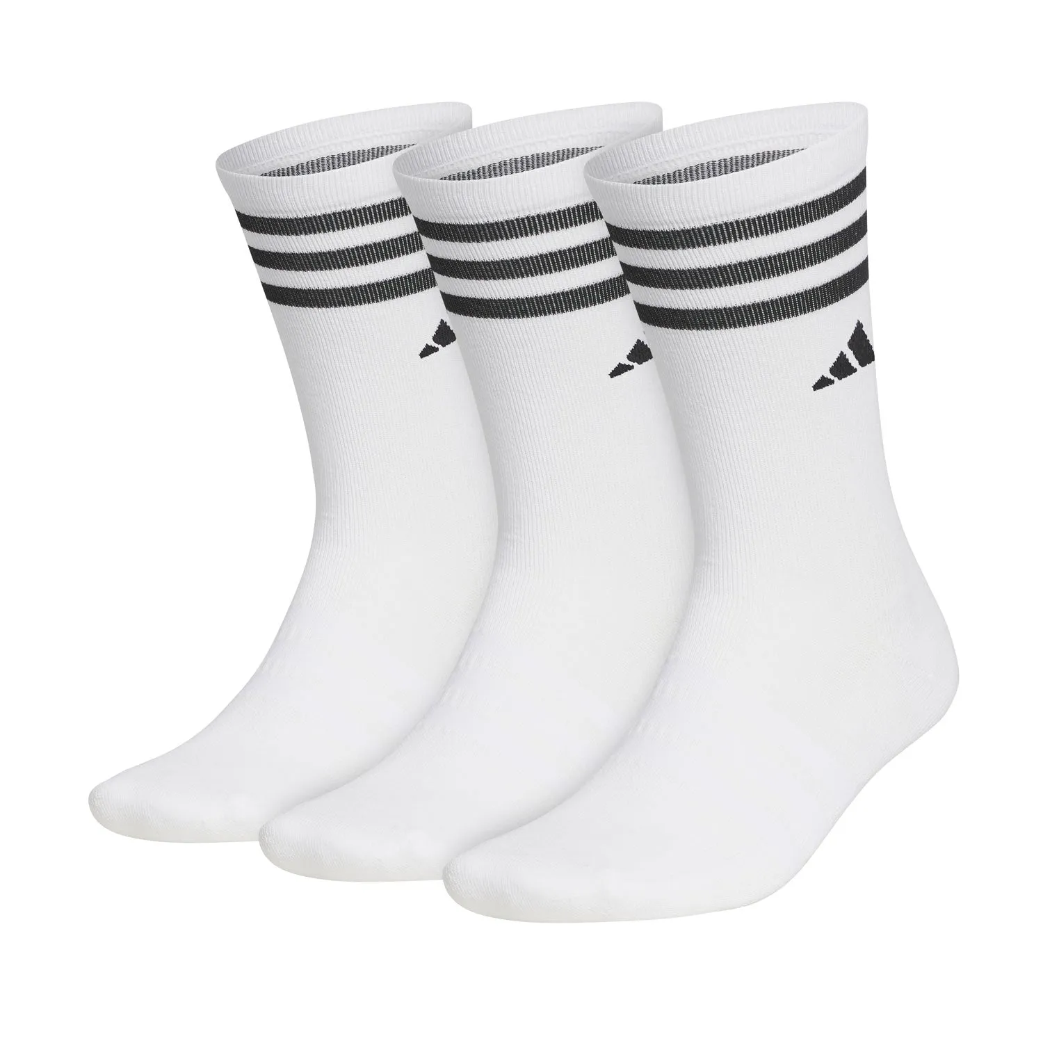 adidas Golf 3 Pack Crew Socks - White sold by Original Green