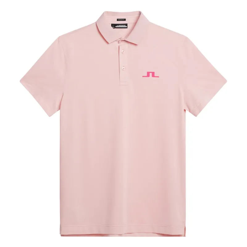 J.Lindeberg Bridge Golf Polo Shirt - Powder Pink sold by Original Green