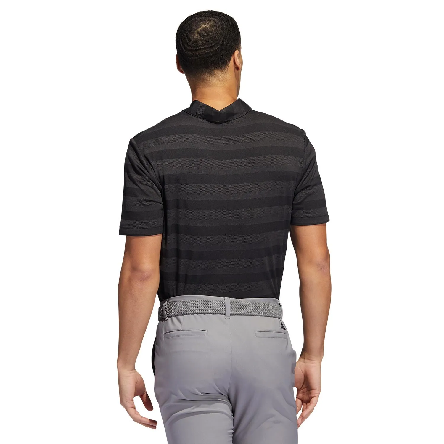 adidas Two-Colour Striped Polo Shirt - Black/Grey sold by Original Green product image thumbnail 3